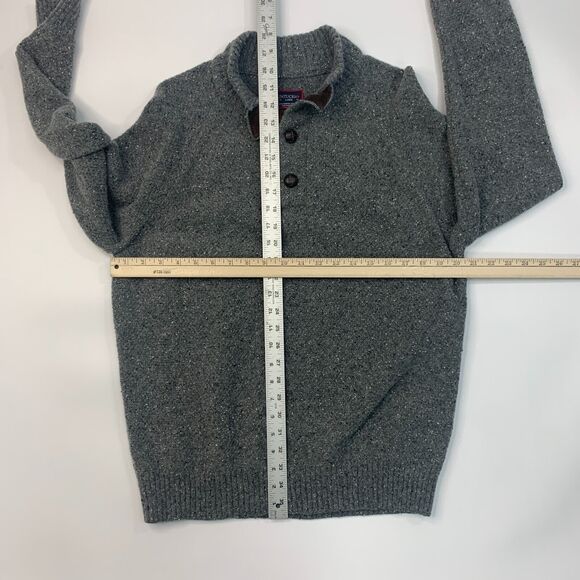 UNTUCKit Gordonne Sweater Mens L Large Gray Lambswool Nylon Blend Polo Collar - Picture 5 of 13
